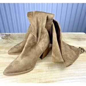 Women's Marc Fisher Over The Knee Boot Cognac Suede Size 7